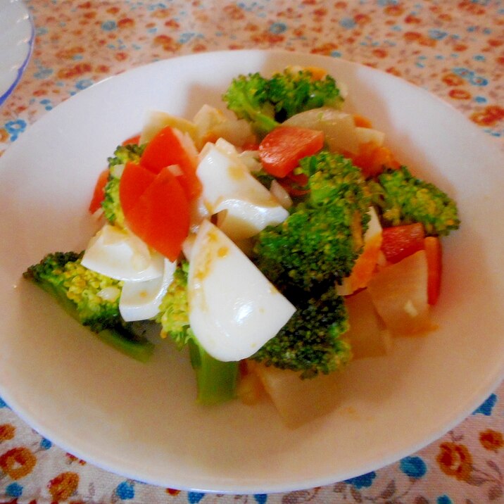 ゆで卵とブロッコリーと大根のホットサラダ レシピ 作り方 By Mococo05 楽天レシピ